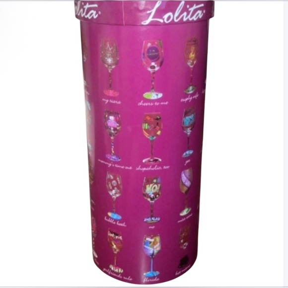 Lolita Vintage Bee-FF beautiful hand painted wine glass.🍷💞💫 - Picture 3 of 3